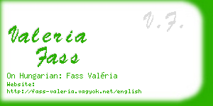 valeria fass business card